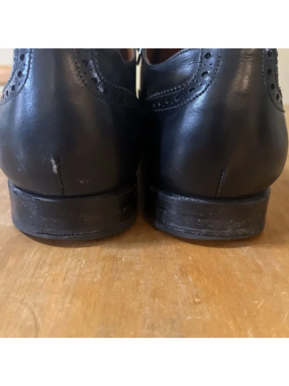 j Fitzpatrick Black Calf Leather Windermere Oxfords Mens Sz 12 E